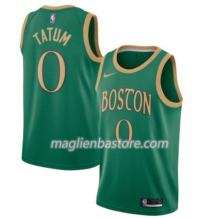 Maglia NBA Boston Celtics Jayson Tatum 0 Nike 2019-20 City Edition Swingman - Uomo